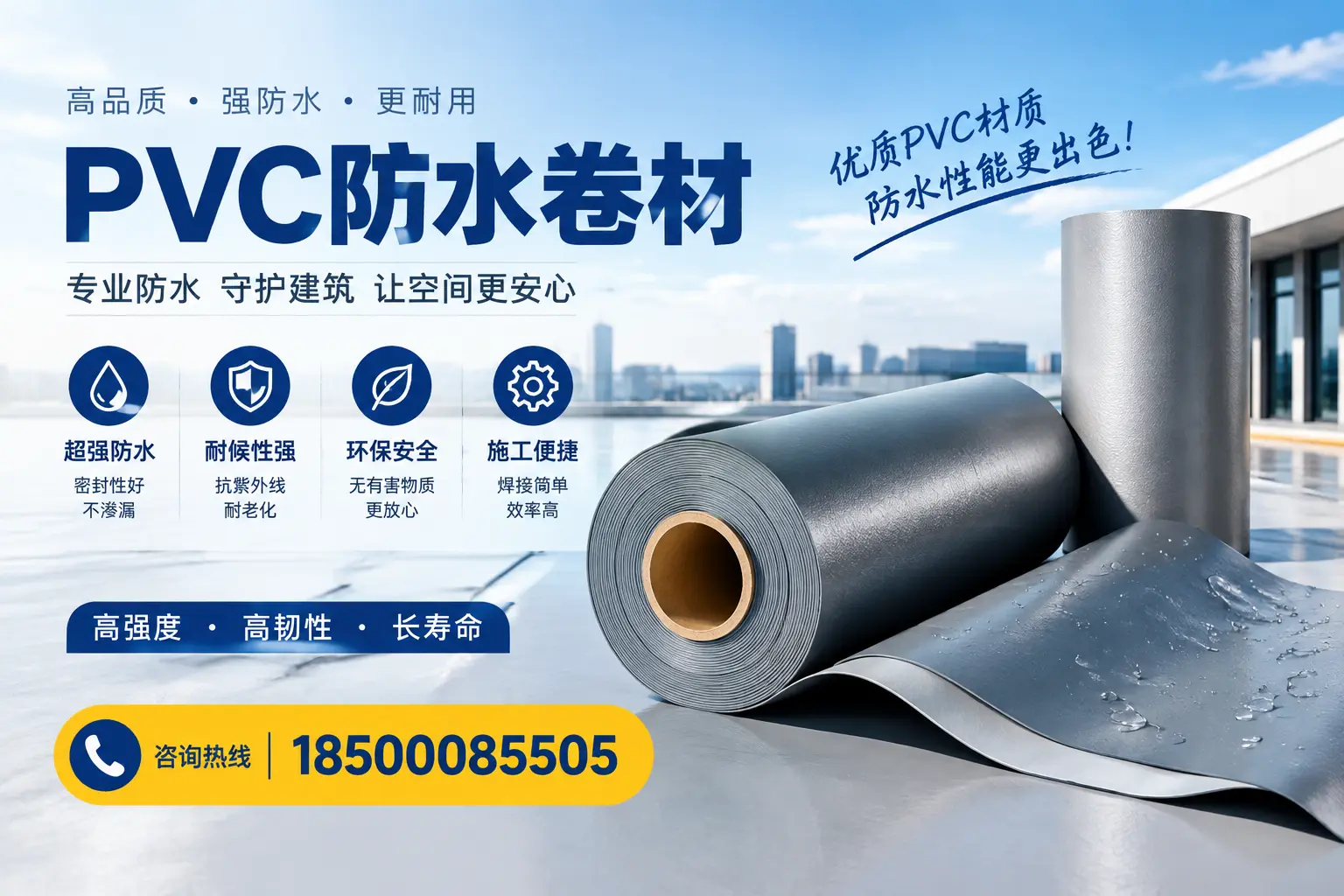 如何判断PVC防水卷材的质量优劣?宣城选购技巧